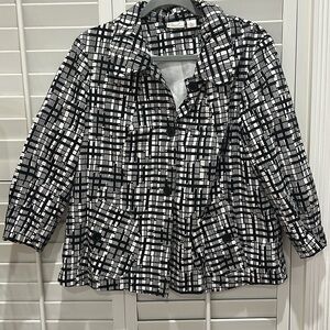 Kim Rogers Black and White Checkered Blazer
